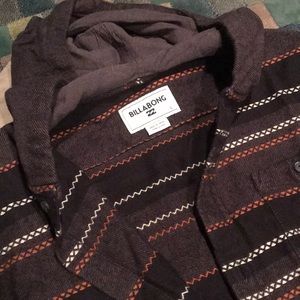 NWOT billabong hooded flannel